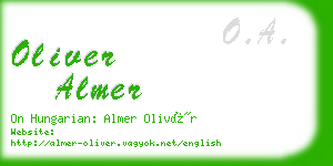 oliver almer business card